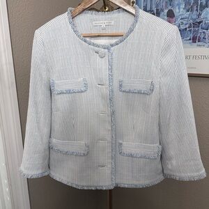 Preston & York Light Blue Striped Blazer